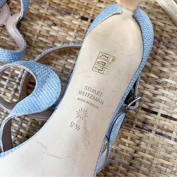 Stuart Weitzman Mariposa Periwinkle Strappy Heels Sandals Women’s Size 9.5 - Picture 8 of 8